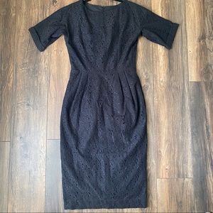 ASOS Black Casual Lace MIDI Dress